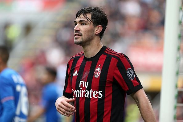 Alessio Romagnoli of Ac Milan during the Serie A football...